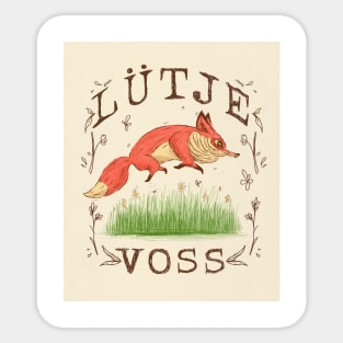 Lütje Voss Low German Little Fox Sticker